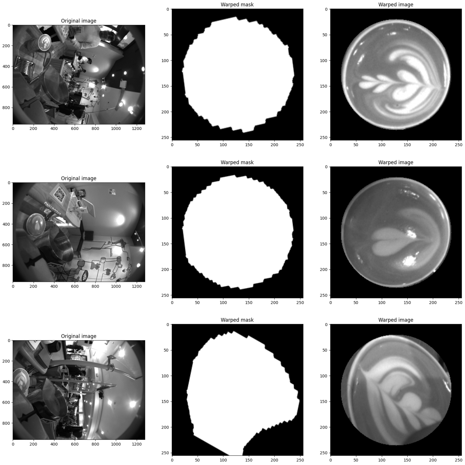 Transformed latte art to canonical circle